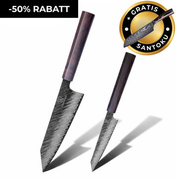 Japanisches Shibui Damast 2er Set + Gratis Santoku