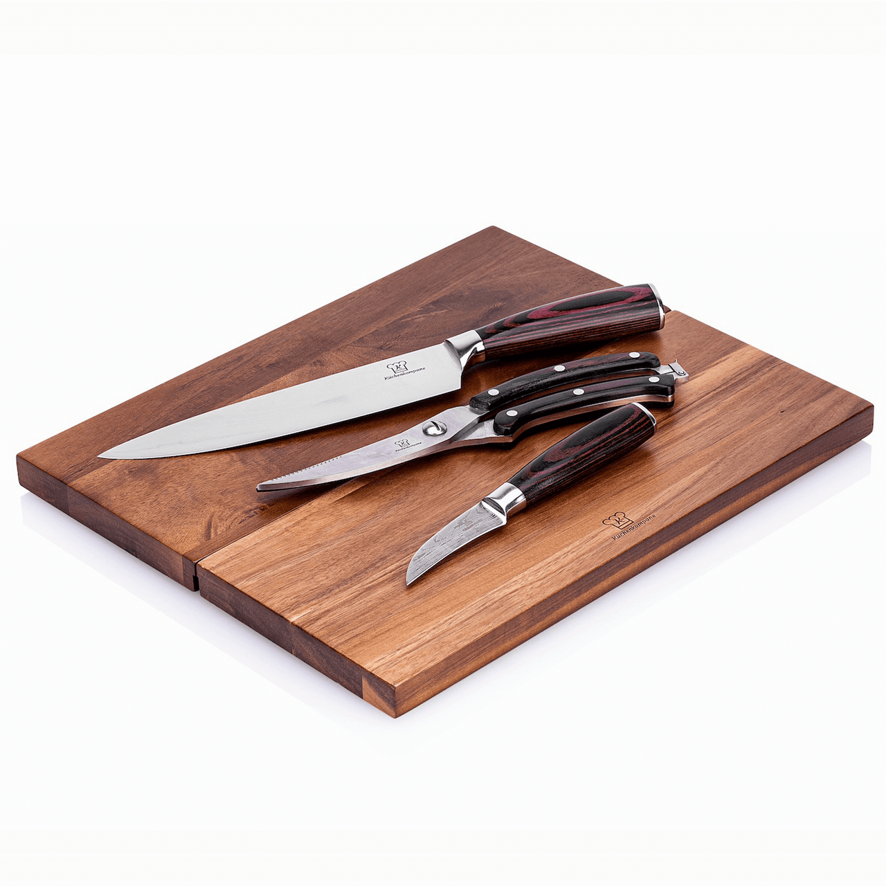 Outdoor Messerset | 2in1 Messerset und Schneidebrett