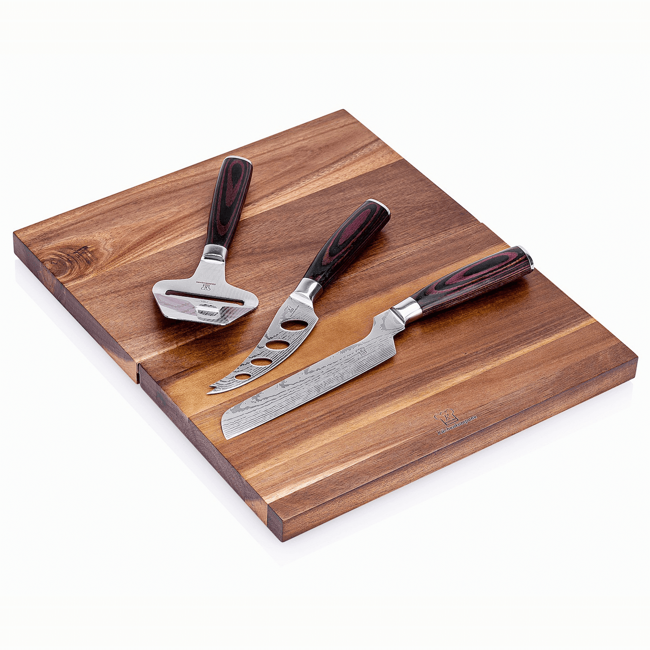 Käse-Servier-Set | 2in1 Käse Messerset und Schneidebrett