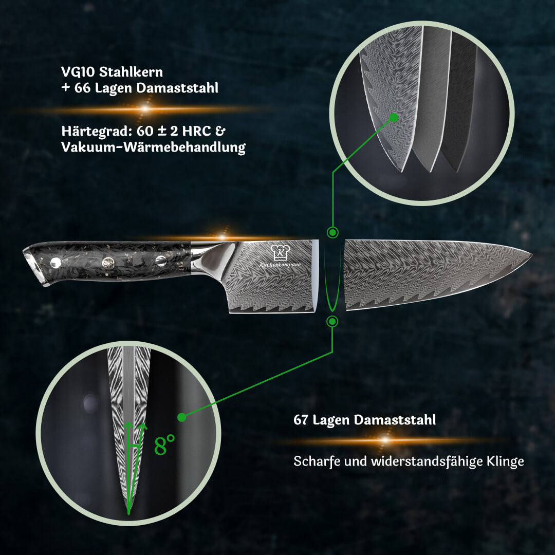 Kiiro Damastmesser Details
