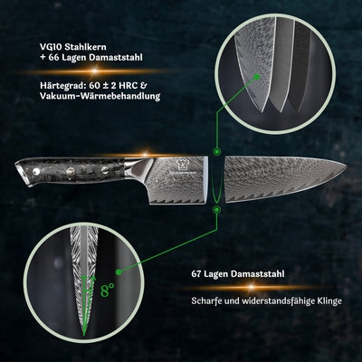 Kiiro Damastmesser Details