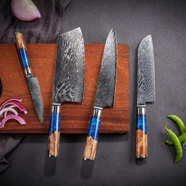 Asiatisches Messerset + Messerblock magnetisch