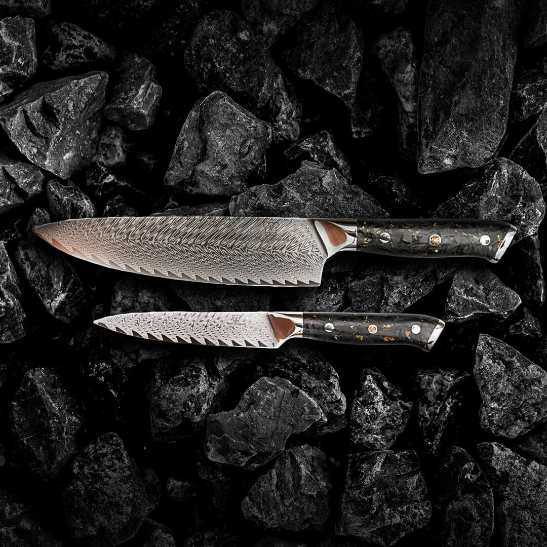 Kiiro Damastmesser Chefmesser und Petty Messer