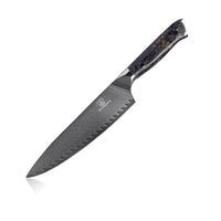 Kiiro Damastmesser Chef mit schwarzer Griffschale