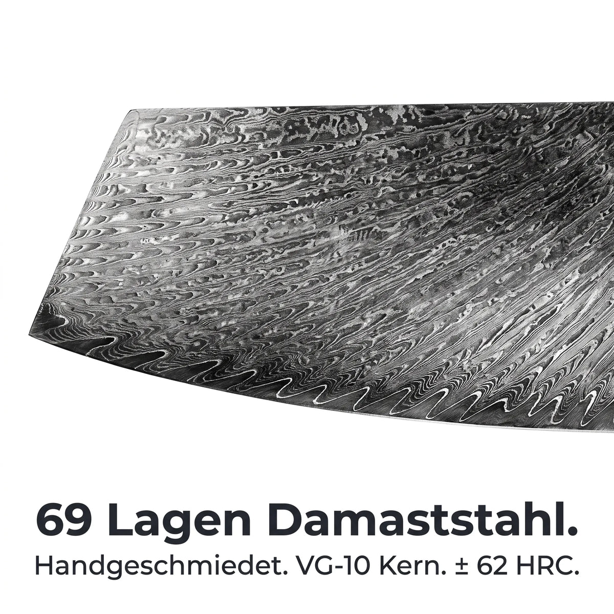 Premium Damast-Cleaver mit hochwertigem Abziehleder