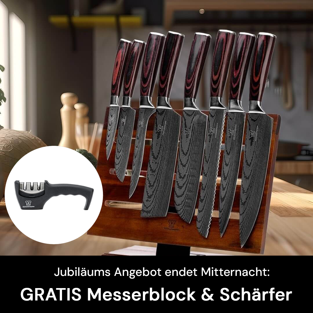 Premium Messerset (+ GRATIS Block & Schärfer)