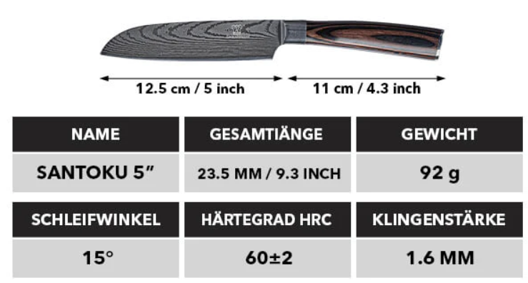 Asiatisches Santoku 5''