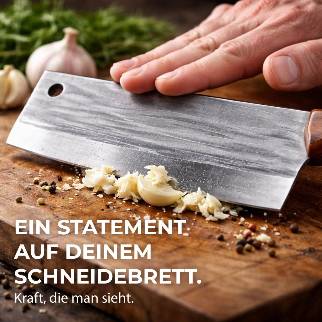 Chinesisches Hackmesser + Messerschärfer Spar-Set
