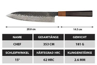 Shikku Chef Damastmesser